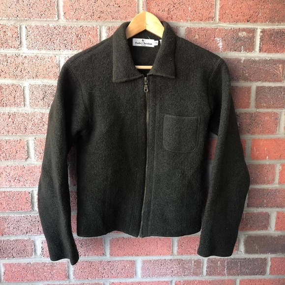 Wool Zip Up Jacket - Picture 1 of 4